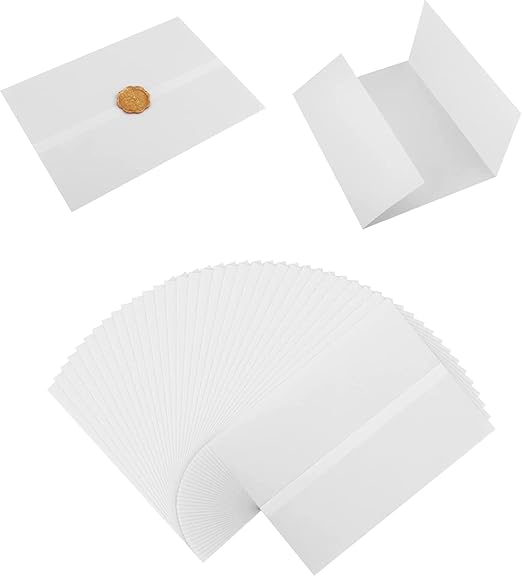 40pcs Vellum Jackets, 5x7inch PreFolded Translucent Vellum Jacket