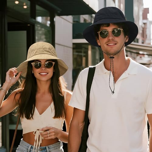Image of PFFY Waterproof Bucket Hat Rain Quick Dry Hats for Men Women Packable Sun Hat for Fishing Hiking Outdoors