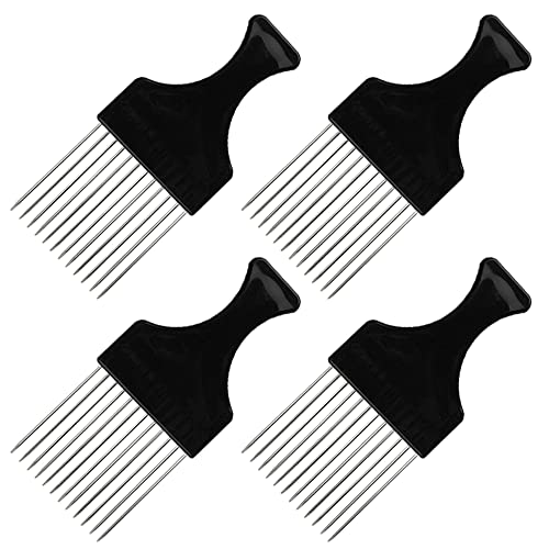 4 Peines Afro Metal para Peinar y Detener miniatura 1