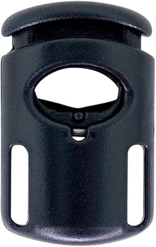 SGT KNOTS Toaster Ellipse Spring Cord Lock - Tope de palanca de plástico para paracaídas cuerdas ropa y más paquete de 10 negro