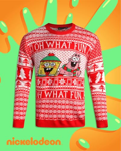 Nickelodeon Mens Ugly Christmas Sweater Spongebob Rugrats Pullover - Image 2