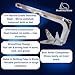 MarineNow Stainless Steel Bruce/Claw Style Boat Anchor (50 kg (110 lb))
