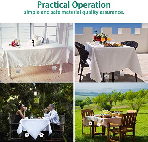 HIQE-FL Tischdeckenbeschwerer Naturstein mit Klammer,Tischdeckenhalter Tischtuchbeschwerer,Tischdeckenklammern,Tischdecken Klammern füR Picknicks,füR Picknicks,Partys,Hochzeiten – Bild 8