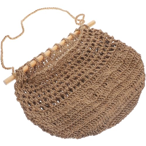IWOWHERO Cesta Colgante para Frutas de Pared Estilo Bohemio Cesta Tejida de Cuerda Natural 685X35 CM para Cocina y Almacenamiento de Verduras