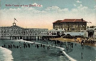 Roller Coaster at Long Beach Long Beach, California CA Original Antique Postcard
