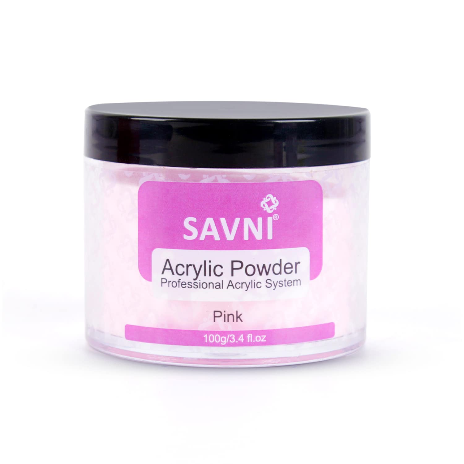 Savni Professional Nail Art Acrylic Powder Nail Art Tips Builder Acrylic Nail Powder for Acrylic Nails Extension (100g, Pink)