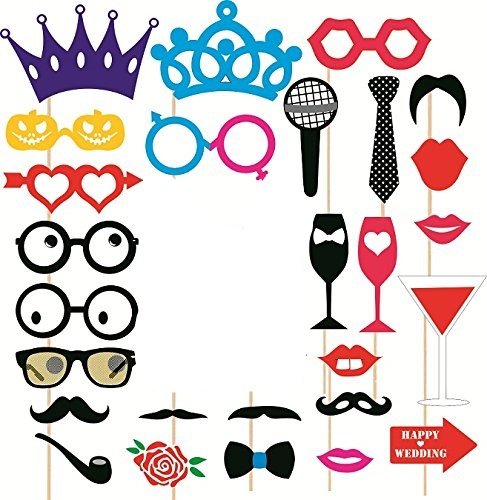 Party Props Funny Props Paper Craft Item, Multi Colour (Set of 27)