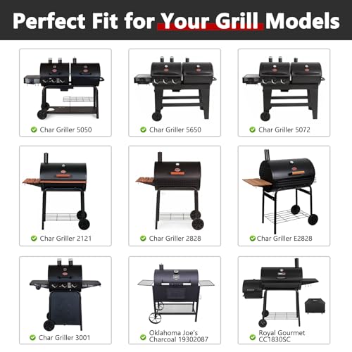 Image of Criditpid 23.62 inch- 42 inch Adjustable Ash Pan for Char Griller 5050 5650 2121 5072 3001 2828 2123 2823 2929, Grill Charcoal Tray Ashpan Replacement Parts for Royal Gourmet, Oklahoma Joe's Charcoal Grills