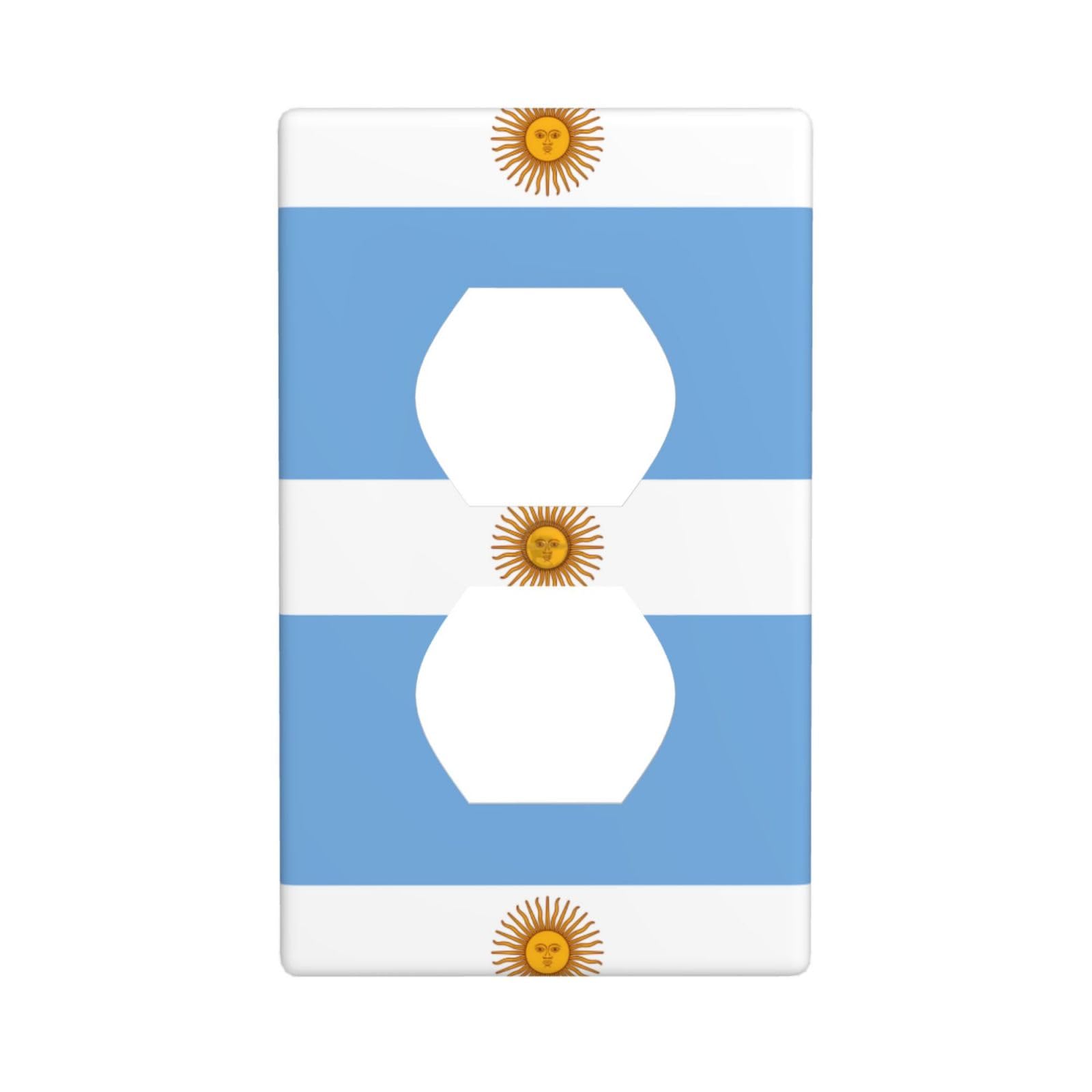 Argentine Flag Decorative Switch Plate Cover-Unbreakable Polycarbonate Wall Plate for Home Office, 1 Gang with Screws
