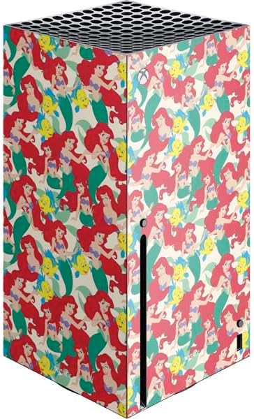 Skinit Decal Gaming Skin Compatible with Xbox Series X Console - Officially Licensed Disney The Little Mermaid Ariel Stripes Design