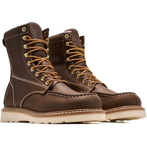 SUREWAY Men's 8 Inch Moc Toe Work Boots