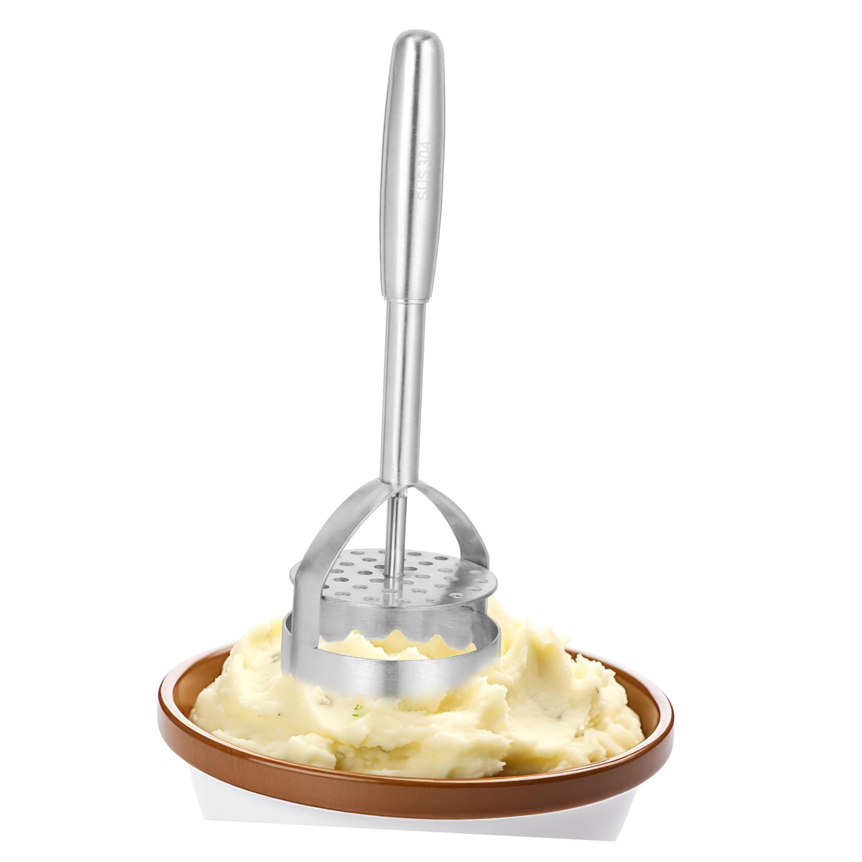 GALPADA Kartoffelstampfer Aus Edelstahl Praktisches Küchengerät Zum Zerkleinern Von Bohnen Süßkartoffeln Yamswurzeln Kürbis Und Obst Für Heimgebrauch Und Gastronomie