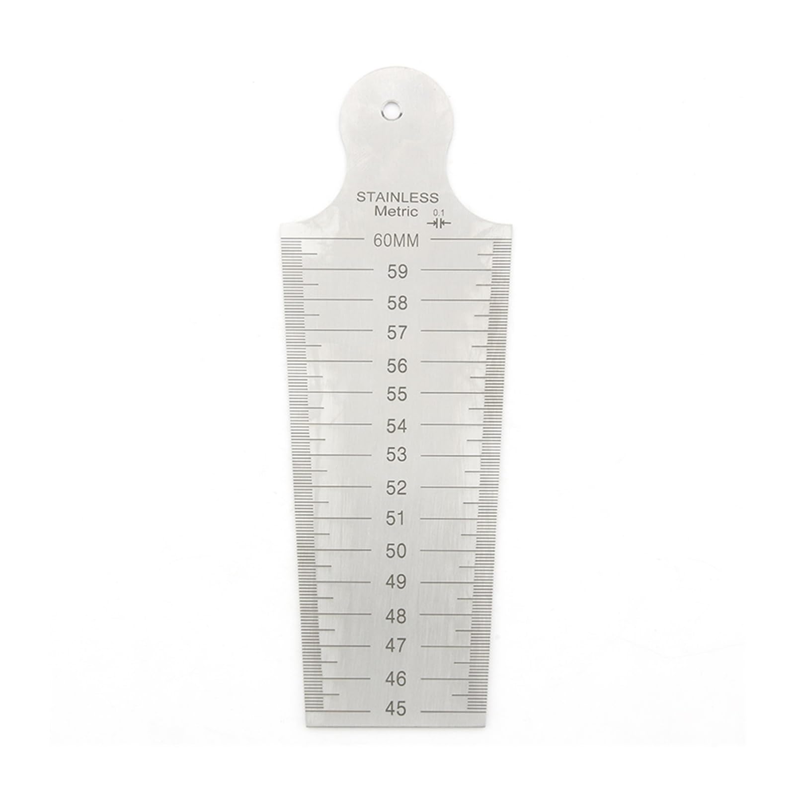 Cfwwsaq 45-60Mm Feeler Gauges, Wedge Feeler Gauge Stainless Steel Double Sided Metric Inch Gap Ruler Aperture Ruler Valve Gap Inner Diameter Measurement Tools(45-60Mm)