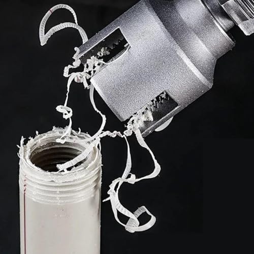 Integrated Internal & External Pipe Threading Tool, Electric Drill Compatible PVC Pipe Threader Kit, 1/2'' 3/4'' 1'' Dies, Dual-Function Pipe Thread Cutting Tool for Home Repair (1/2'')