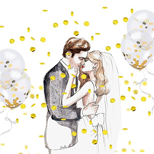 Gold Confetti Balloons 20 Pieces, 12 Inches Party Balloons With Golden Paper Confetti Dots For Party Decorations Wedding Decorations And Proposal (Gold) #TOP3