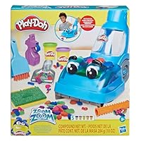 Play-Doh Zoom Zoom Vacuum Cleaner Toy, 6 Accessories & 5 Cans of Assort. Colors, Cleaning Toys for Kids, Back to School Classroom Supplies, Preschool Toys, Ages 3+
