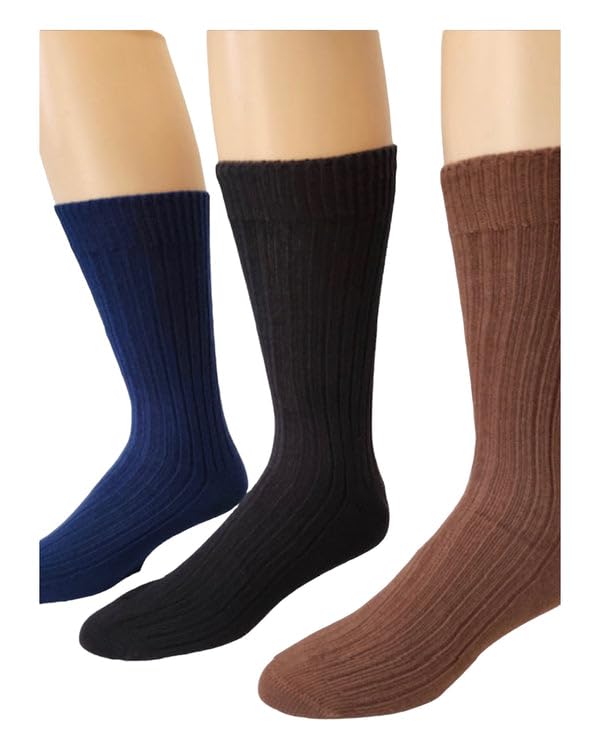 Organic Cotton Solid Color Socks, 1-3 Pair Pack Crew Cotton Socks | Comfortable and Stylish Dress Socks2