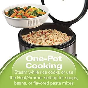 Hamilton Beach Digital Programmable Rice Cooker Food Steamer 14 Cups Cooked 7 Uncooked With Steam Rinse Basket Stainless Steel 37548