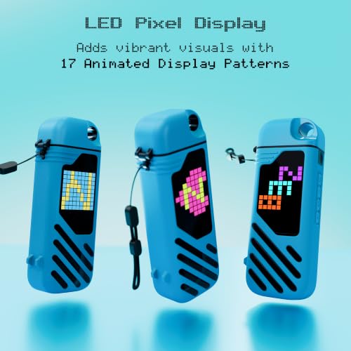 Image of Zebronics Music Bomb X50 Bluetooth Speaker, 20W RMS, Up to 7h Playback, 4000mAh, Dual Wireless Mics + Holder, Karaoke & Voice Changer, 17 Animations LED Pixel Display, BT v5.3, TWS, Type-C (Blue)
