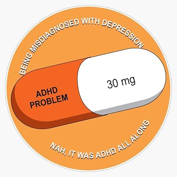 Vyvanse 30mg ADHD Problem Sticker Vinyl Decal Car Laptop Wall Window Bumper Sticker 5"