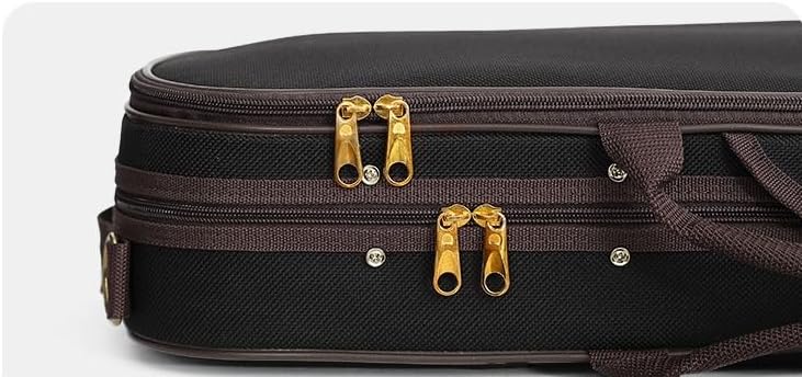 Violin instrument case 4/4-1/4 Violin Case Oxford Box One-shoulder Double-shoulder Lightweight Anti-pressure Violin Bag Protection Box(A,1/2)