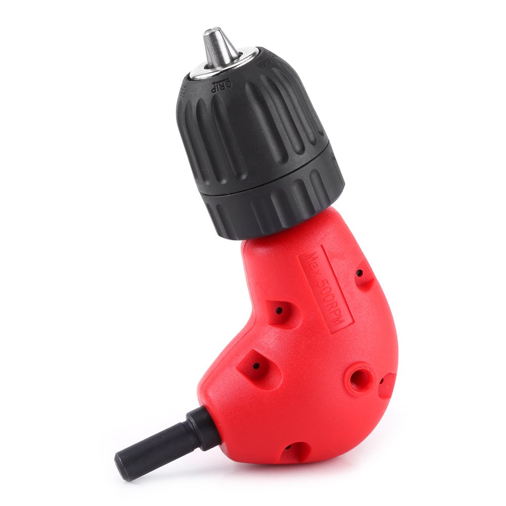 90 Degree Drill Attachment, 9.5mm Round Shank, Keyless Chuck, Portable, Fits in Small Spaces - Image 4