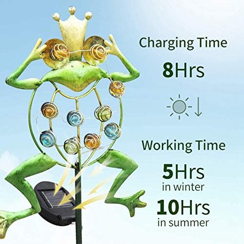 Flameer Luzes Solares do jardim Ao Ar Livre Decorativa Sapo Solar Luzes LED com Participação de Ferr