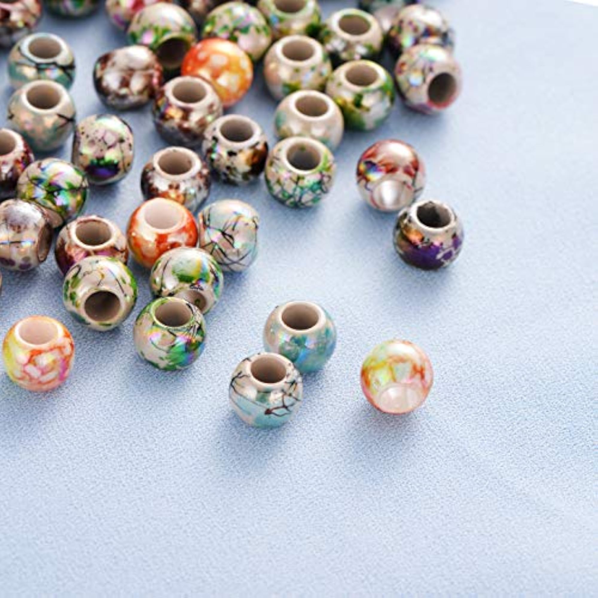500pcs 8mm Mixed Color Acrylic Flower Beads
