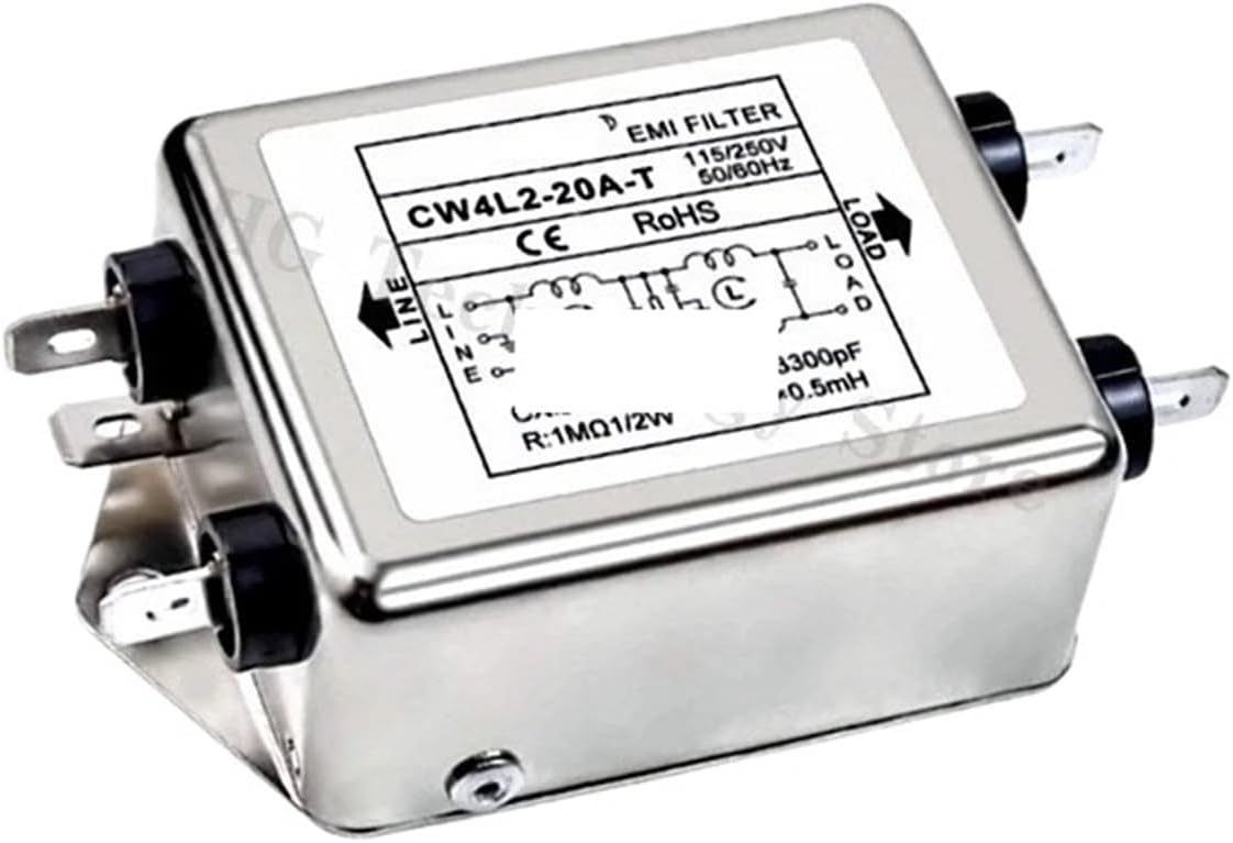 1pcs Power Filter Module Terminal Power Wire Filter 115V/250V 20A 50/60Hz CW4L2-20A T Power Line EMI Filter Terminal