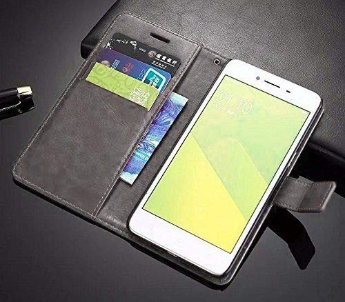 Image of Dkandy for Oneplus 11R 5G, Vintage Series Faux Leather Flip Wallet Case Stand with Card Holder & Magnetic Closure Flip Cover for Oneplus 11R 5G - Grey