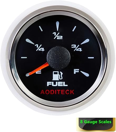 Miniatura 2 de Medidor de Combustible Negro de 8 Escalas Marino para Barco Vehículos RV Carro Camión Aceite Automotriz Medidor de Repuesto del Mercado