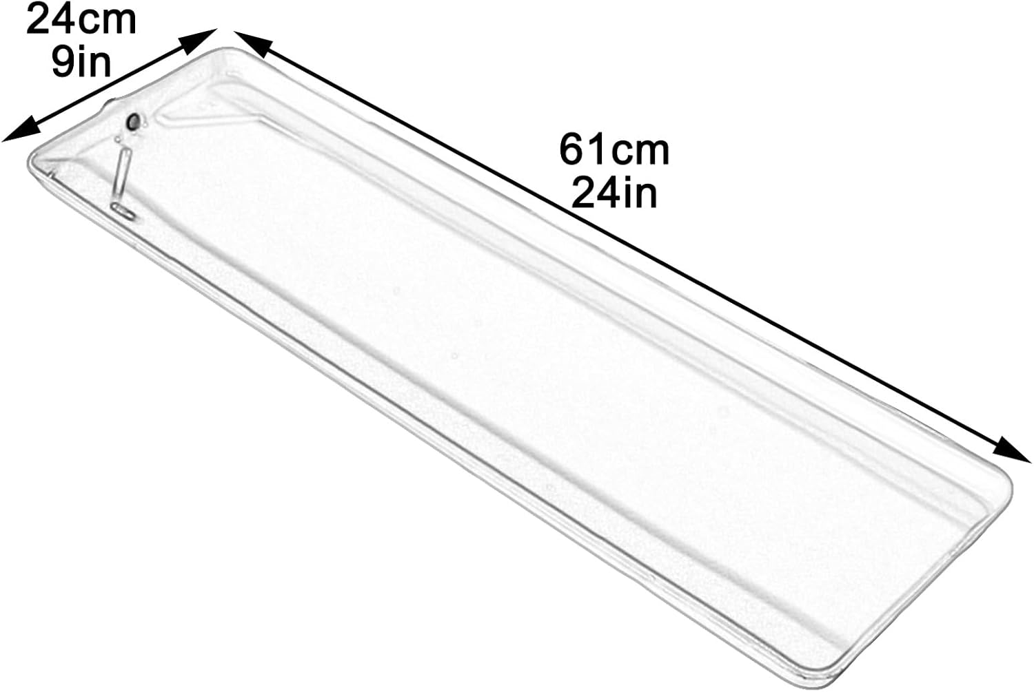 Universal Plastic Drip Tray with Drain Hole for Air Conditioner Outdoor Unit, 67 x 9 in, Ideal for Split Units
