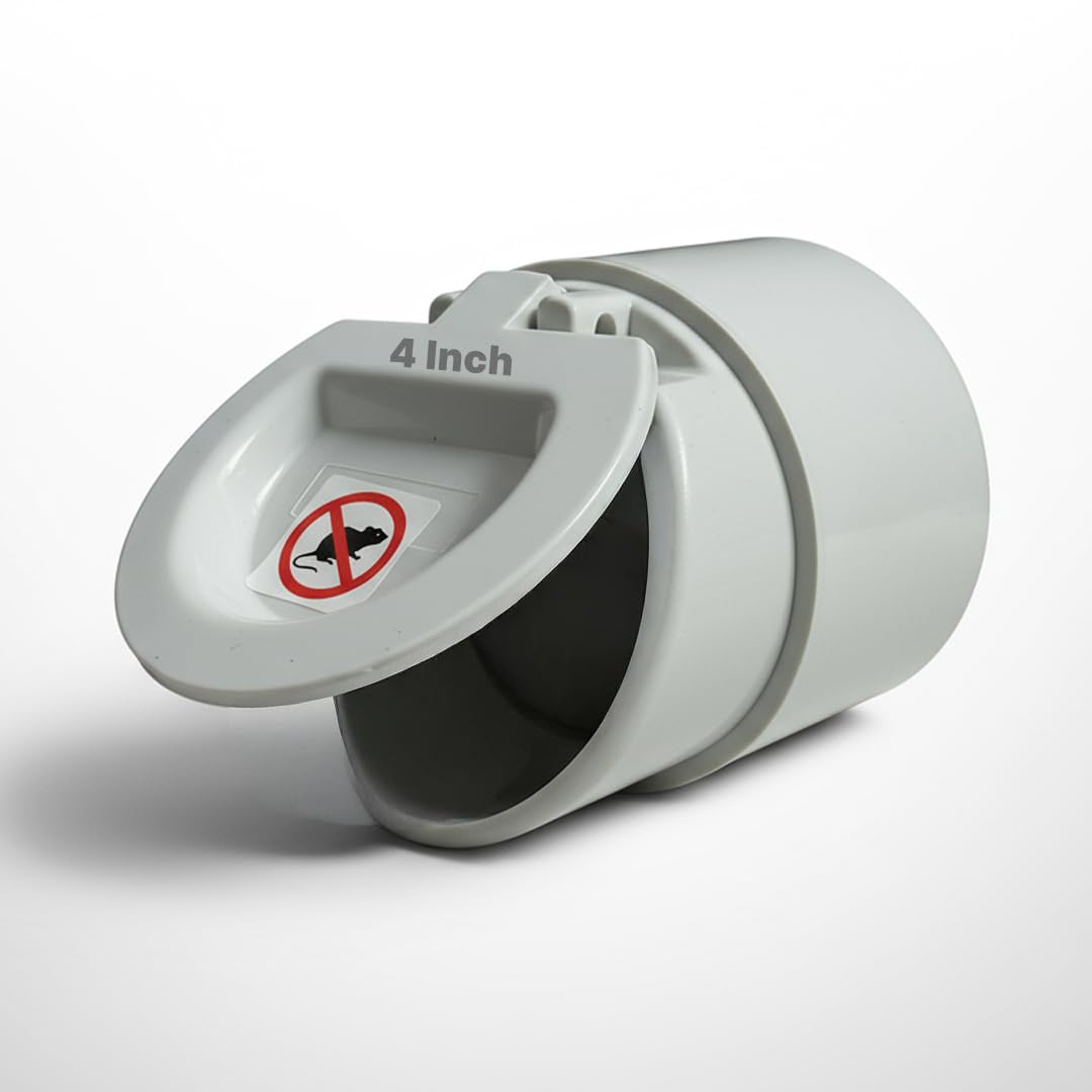 JustHobby PVC Pipe Fittings | Non-Return Valve (NRV) | Anti-Rat Drain Flap Gate Valve | Backflow Preventer for Water Tanks, Bathroom Drainage (4-Inch-(110mm))-picture-23