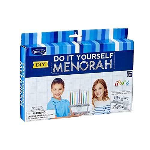Rite Lite Diy Menorah Kit - Create Your Own Menora! Hanukkah Gifts For Kids Jewish Holiday Party Favors Arts & Crafts Multi Color Candle Holder Home Pastel Chanukah Decorations #TOP5