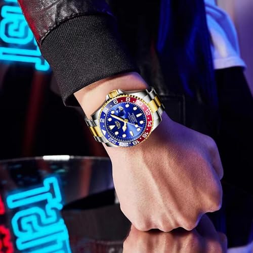 Image of LIGE Fashion Watches for Men Stainless Steel Business Dress Watch Waterproof Analog Quartz Watch with Luminous Date Display Manl Wrist Watch