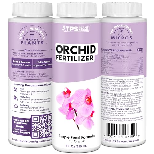 TPS NUTRIENTS Orchid Plant Food for All Orchids and Acid Loving Houseplants, Promotes Growth and Blooms, Liquid Fertilizer 8 oz (250mL) - Image 6