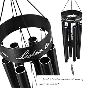 Pet Memorial Wind Chime, 30 Inches Paw Print Pet Remembrance Gift to Honor and Remember a Dog, Cat, or Other Pet, Premium Metal Wind Chime, Black Pet Memorial Wind Chime 30 Inches Paw Print Pet Remembrance Gift to Honor and Remember a Dog Cat or Other Pet Premium Metal Wind Chime Black
