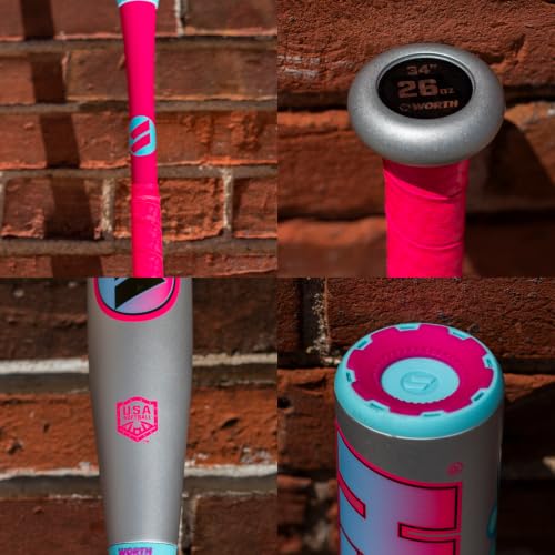 Worth | 2 Legit Slowpitch Softball Bat | WSA62LL | USA | 27 oz by Worth - Used condition - Image 6