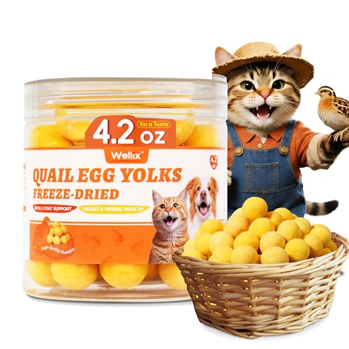 Wellix Freeze Dried Quail Eggs for Cats&Dog Treats - High-Protein