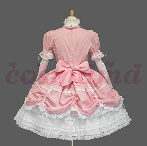 ＊即発可能＊ ゴスロリィタ Lolita ロリータ服 衣装 洋服 COSMAMA LLTLZY0004 ピンクとホワイト 袖の取り外しが可能 長袖
