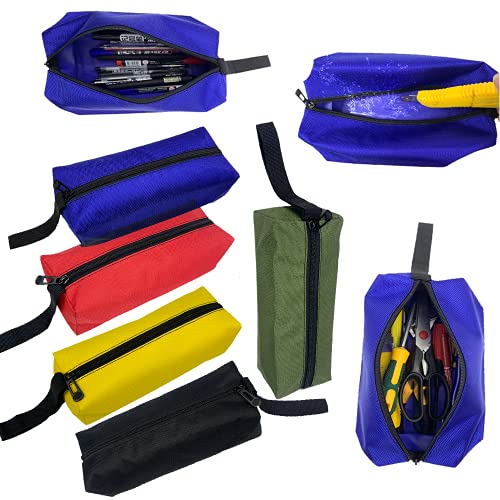 3/5 Pcs Zipper Utility Waterproof Canvas Tool Organizer Bag Screws Nails Bolts Pouch Nuts Heavy Duty Multipurpose Storage Bags #TOP4