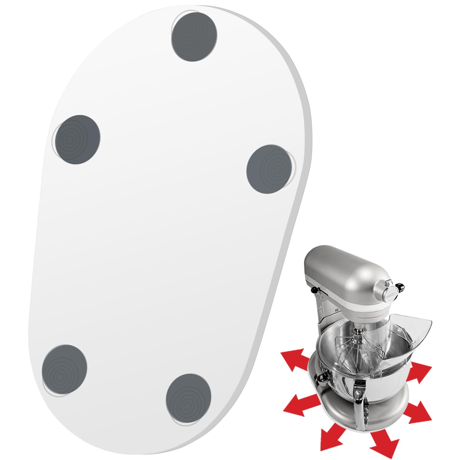 Mixer Slider Mat for KitchenAid Stand Mixer 6-8 QT Bowl Lift, 7 QT Stand Mixer Slider Compatible with KitchenAid Mixer Slider 5.5 QT Pro 5 Plus