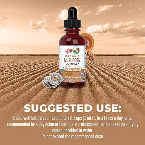 Maryruth Organics MUSHROOMCOMPLEX Usda Organic Mushroom Complex By Maryruth'S | Herbal Liquid Drops | Mushroom Supplement | Lion'S Mane | Reishi Mushroom | Shiitake Mushrooms | Non-Gmo | Vegan | Alcohol Free Tincture thumb #4
