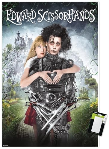 Trends International Edward Scissorhands - Heart One Sheet Wall Poster, 34L x 22.4W, Premium Poster & Mount Bundle