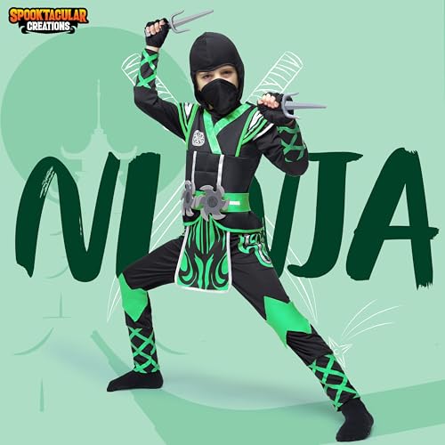 Spooktacular Creations 20578-S Kids Green Ninja Costume thumb #1