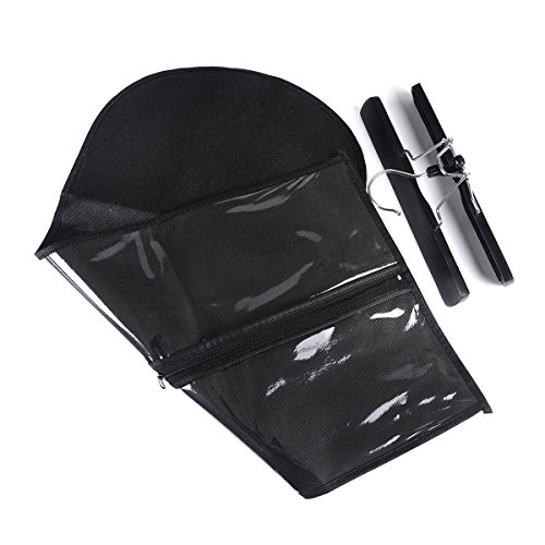 Modpion Hair Extension Hanger Double Side Anti-Slip Hair Extension Holder With Portable Protection Suit Bag (Black)… #TOP3