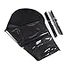 Modpion Extra Long Hair Extension Hanger Kit Double Side Anti-slip Hair Extension Holder with Long Portable Protection Suit Bag (Black)
