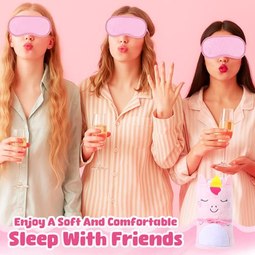 Hillsuren 64 Pcs Spa Party Favors for Women Sleepover Party Supplies Include Pink Bag Hair Bands Hair Circle Eye Mask Comb Mirror Blanket Beauty Tools for Spa Supplies Adult by Hillsuren - Image 6