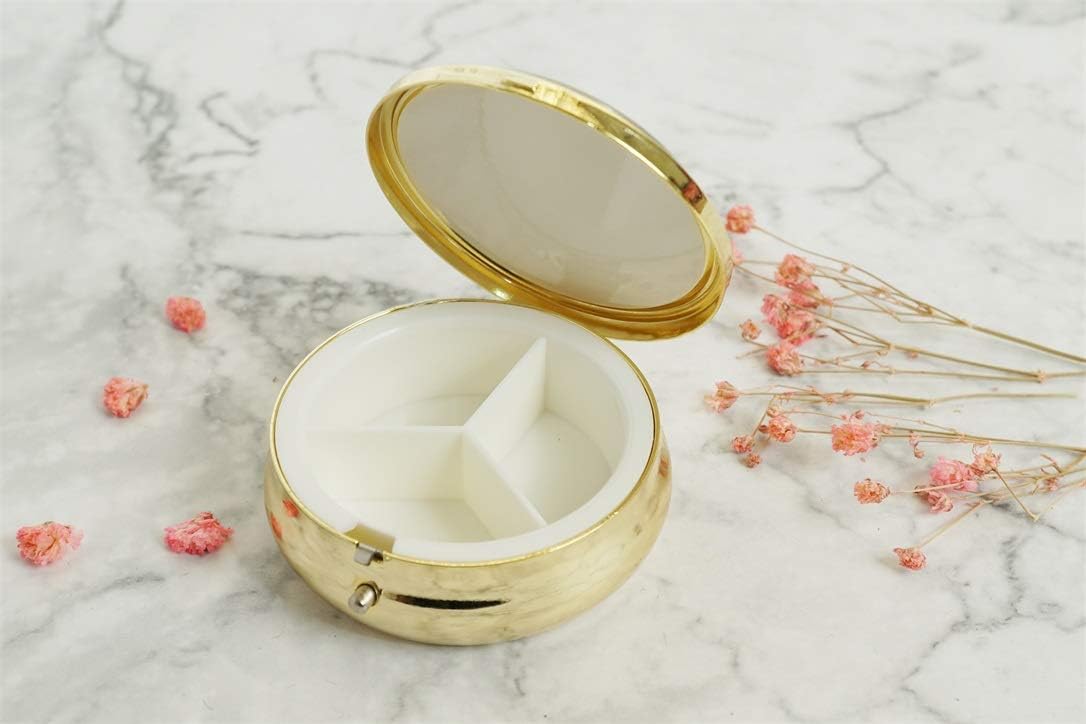 Black Friday - 80% OFF Pill Box - Compact 3 Compartment Pill Case,Pill Box for Pocket or Purse (Dog - A)