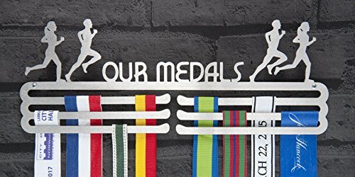 Médaille crochets d'affichage acier inoxydable support mural course à pied